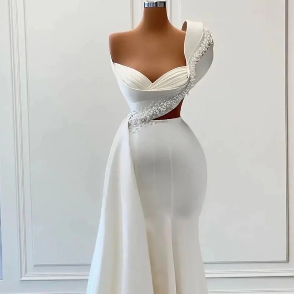 Elegant White Evening Gown